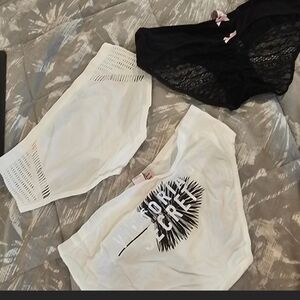 3 NWT Victoria's Secret Black and White  Panties